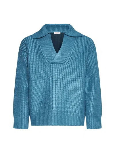 Shop Valentino Sweaters In Blue