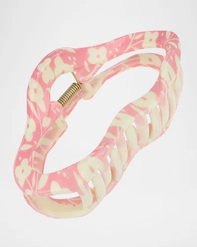 L. Erickson Usa Bodhi Floral Jaw Clip In Pink