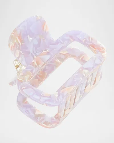 L. Erickson Usa Opal Square Acetate Jaw Clip In Purple