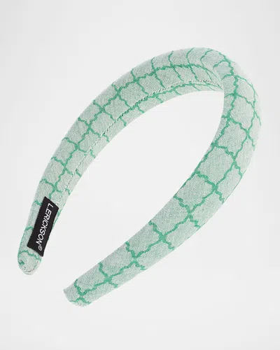 L. Erickson Usa Helena Patterned Headband In Green