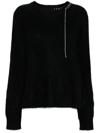 Yohji Yamamoto Pullover Mit Stickerei In Schwarz