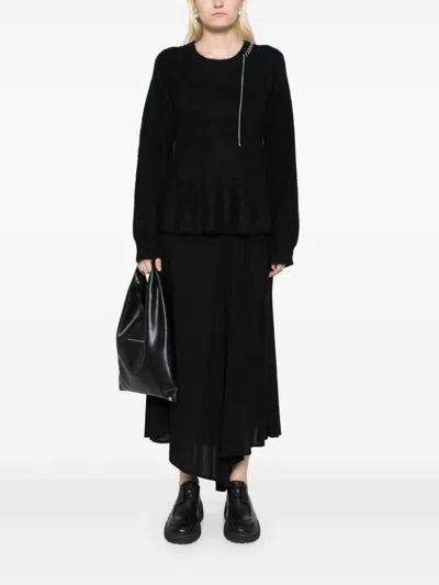 Yohji Yamamoto Pullover Mit Stickerei In Schwarz
