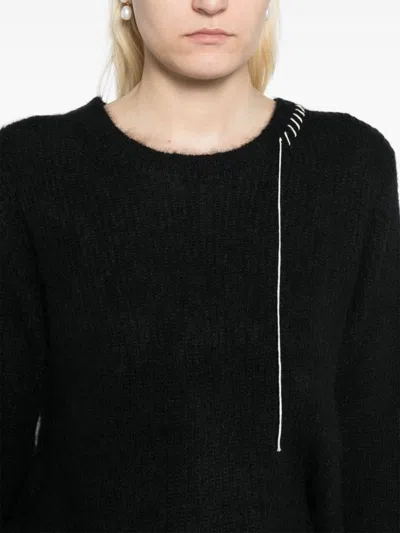 Yohji Yamamoto Pullover Mit Stickerei In Schwarz