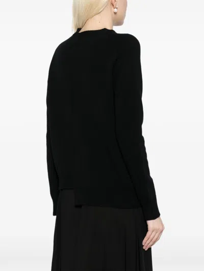 Y's Asymmetrischer Pullover In Schwarz