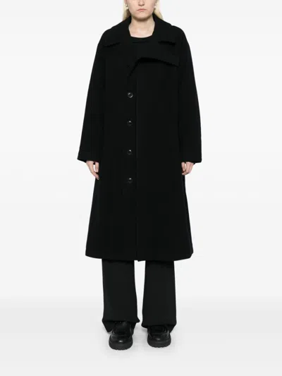Y's Einreihiger Mantel In Schwarz
