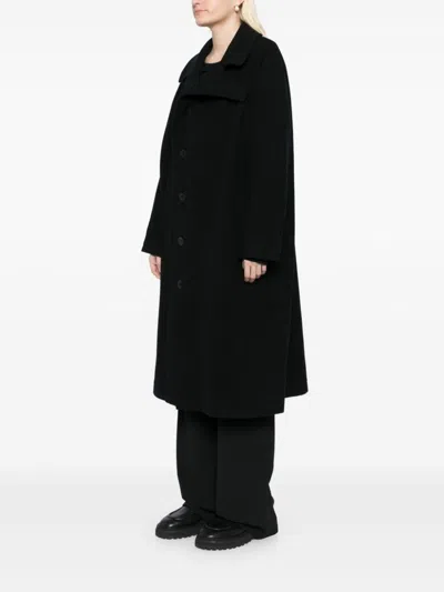 Y's Einreihiger Mantel In Schwarz