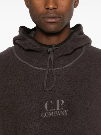 Shop C.p. Company Fleece Hoodie In Violett