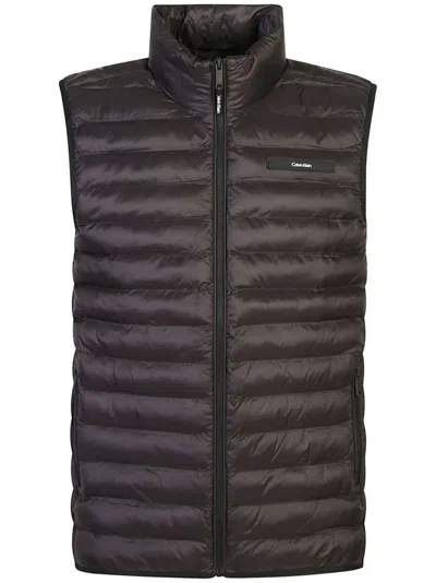 Calvin Klein Quilted Vest In Schwarz