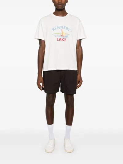 Shop Bode Kennedy Lake-print T-shirt In Weiss