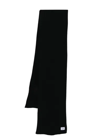 C.p. Company Ribbed-knit Scarf In Schwarz