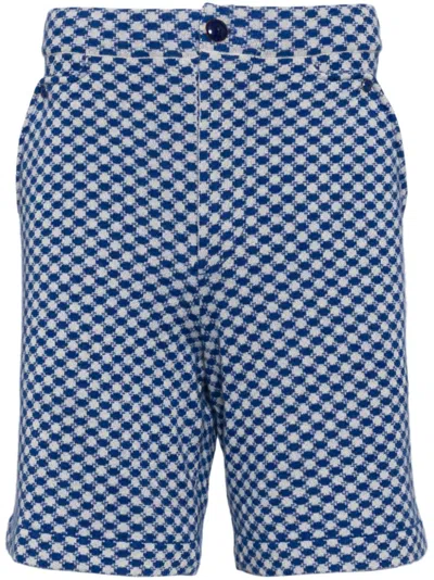 God's True Cashmere Segelshorts Mit Lapis-dot-jacquard In Blau