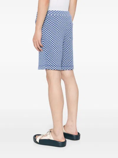 God's True Cashmere Segelshorts Mit Lapis-dot-jacquard In Blau