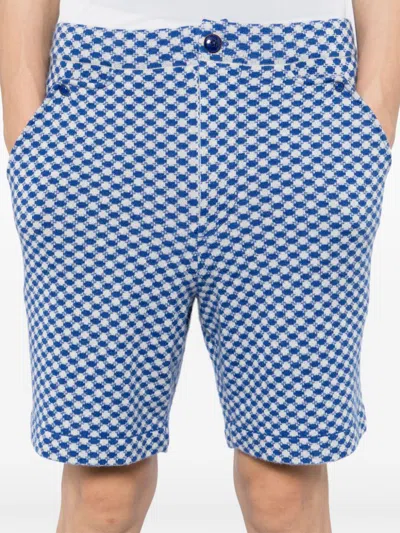 God's True Cashmere Segelshorts Mit Lapis-dot-jacquard In Blau