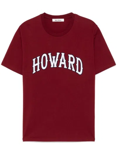 Wales Bonner Bordeaux Cotton Howard T-shirt In Brown