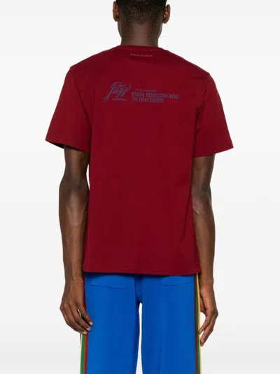 Wales Bonner Bordeaux Cotton Howard T-shirt In Brown