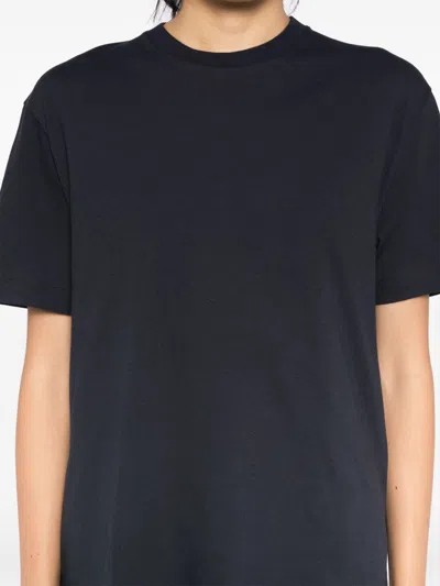 Jil Sander T-shirt Mit Logo-stickerei In Blau