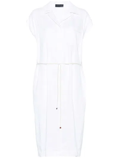 Lorena Antoniazzi Twill Midi Dress In Weiss