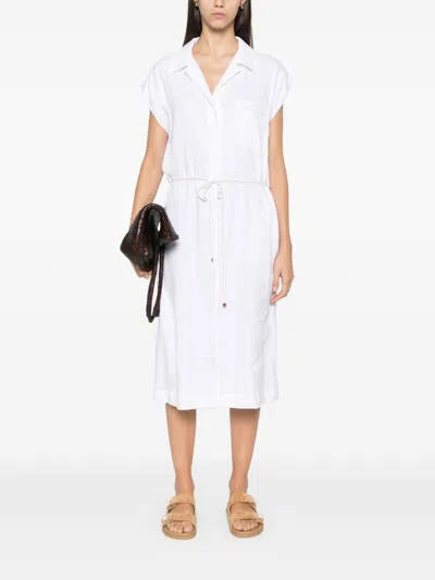 Lorena Antoniazzi Twill Midi Dress In Weiss