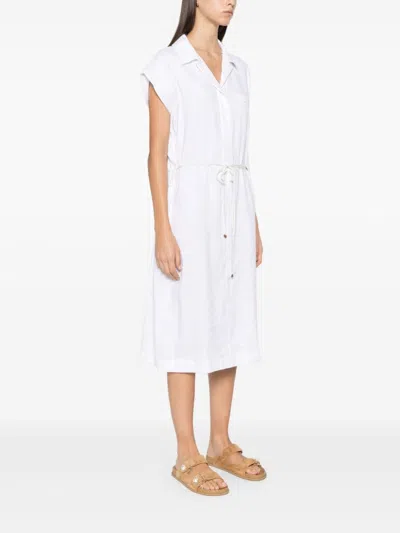 Lorena Antoniazzi Twill Midi Dress In Weiss