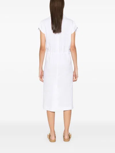 Lorena Antoniazzi Twill Midi Dress In Weiss