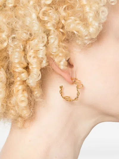 Shop Chloé The  Iconic Hoops In Gold