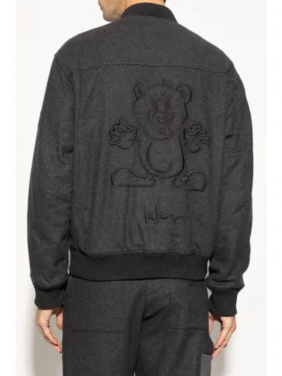 Iceberg Embroidered Bomber Jacket In Grau