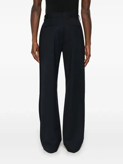 Fendi Pleat-detail Trousers In Blau