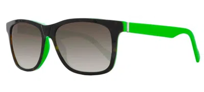 HUGO BOSS BOSS ORANGE 0117/S FMM-HA MEN'S SUNGLASSES - HAVANA GREEN FRAME, BROWN GRADIENT LENSES 