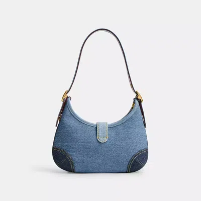 Coach Hamptons Hobo Bag In Brass/blue