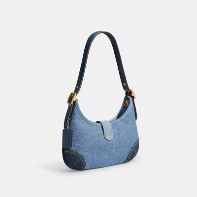 Coach Hamptons Hobo Bag In Brass/blue