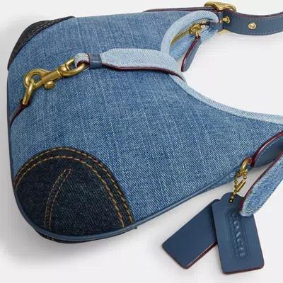 Coach Hamptons Hobo Bag In Brass/blue