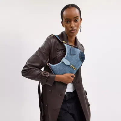 Coach Hamptons Hobo Bag In Brass/blue
