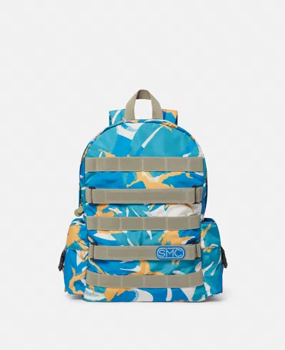 Stella Mccartney Camouflage Pattern Backpack In Blue
