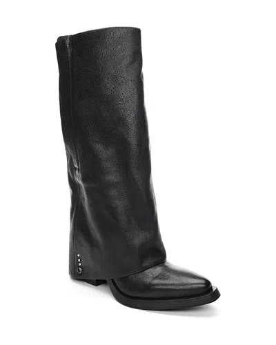 Ash Jackson Texan Boots In Black Leather In Black