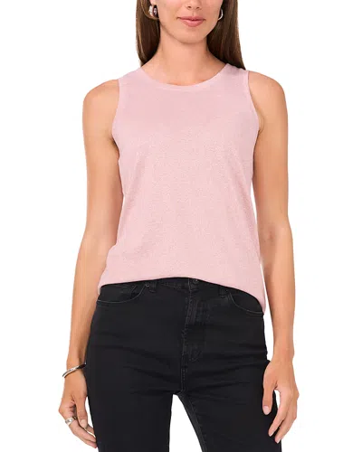 Vince Camuto Metallic Knit Tank In Dusty Blush
