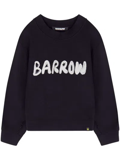 Shop Barrow Logo Sweatshirt In Black  