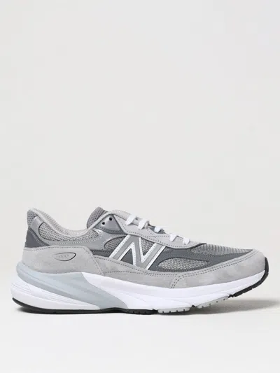 New Balance Grey Low Top Sneakers With Logo Detail In Suede And Tech Fabric Man In Grau
