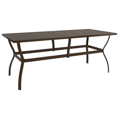 Vidaxl Garden Table Brown 74.8"x31.5"x28.3" Steel, 312281