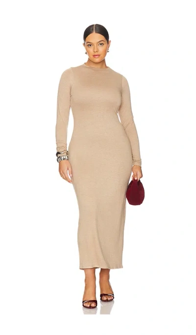 Afrm Juniper Dress In 麻灰褐色