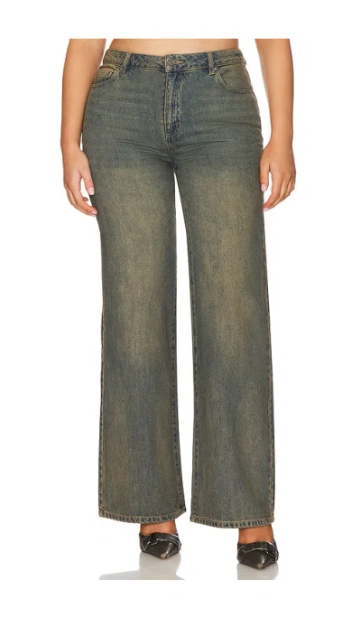 Afrm Dawson Jeans In Tinted Grunge Wash