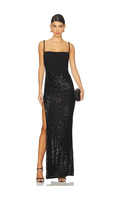 Nookie Monet Gown In 黑色