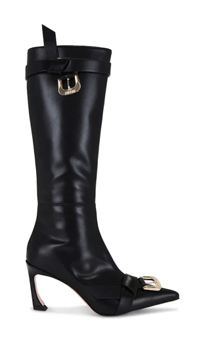 Piferi 70mm Tighter Boots In 黑色&金黄色