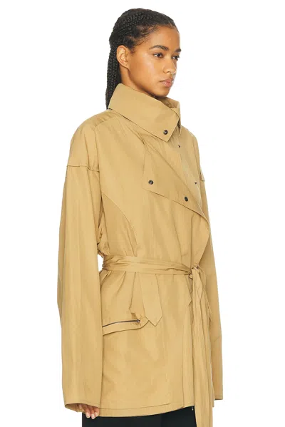 The Row Pierrick Cotton Jacket In Brown Paper