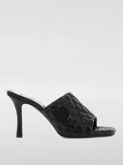 Shop Burberry Heeled Sandals  Woman Color Black In Schwarz