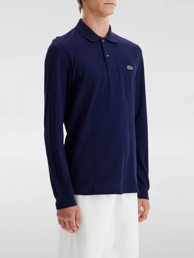 Lacoste Navy Blue Longsleeve Polo Shirt In Blau