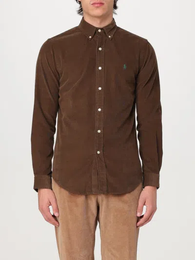 Polo Ralph Lauren Cotton Corduroy Shirt In Braun