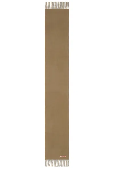 Acne Studios Canada Skinny Scarf In Khaki Green