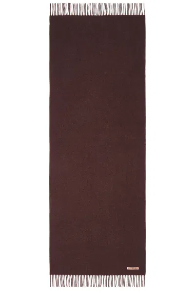 Acne Studios Classic Fringed Scarf In Brown Melange