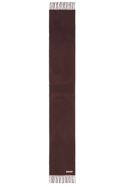 Acne Studios Classic Fringed Scarf In Brown Melange