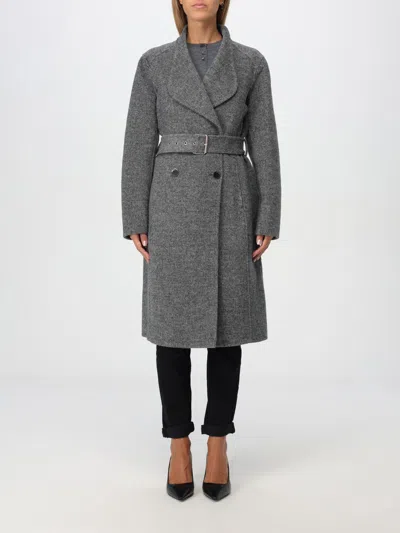Liu •jo Double-breasted Coat In Grau